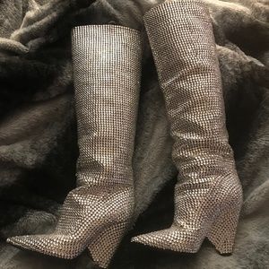 YSL sloth knee boots